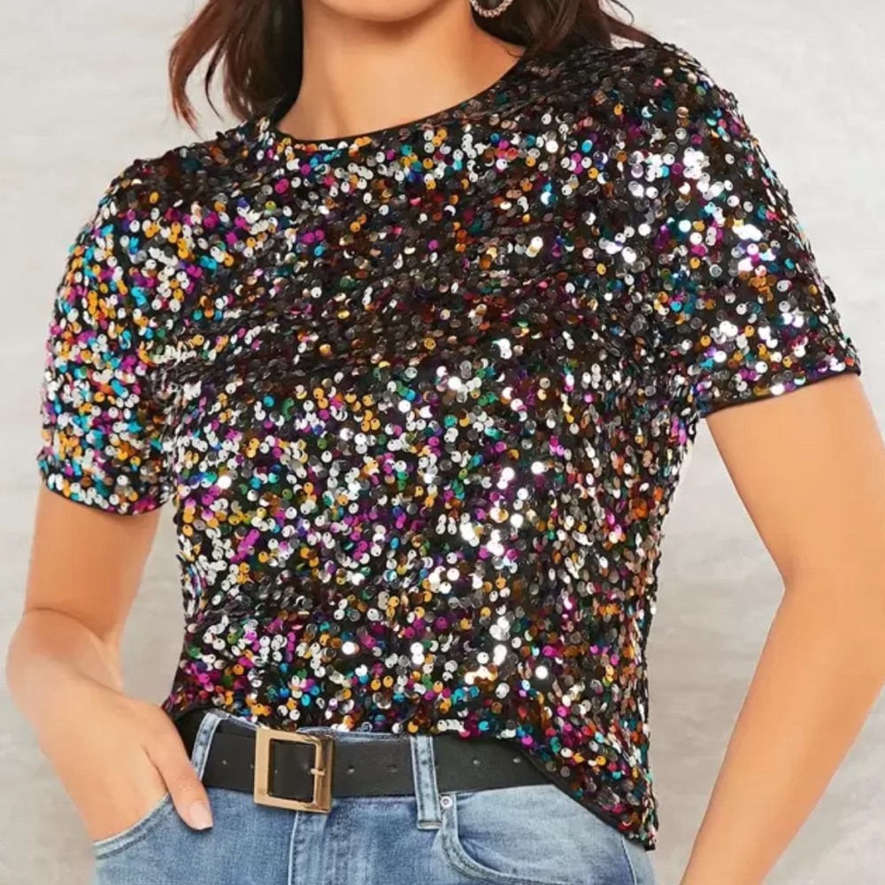 NEW Sequin Multicolor Top